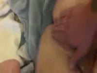 Horny MILF moaning and cumming hard all over her husbands fingers